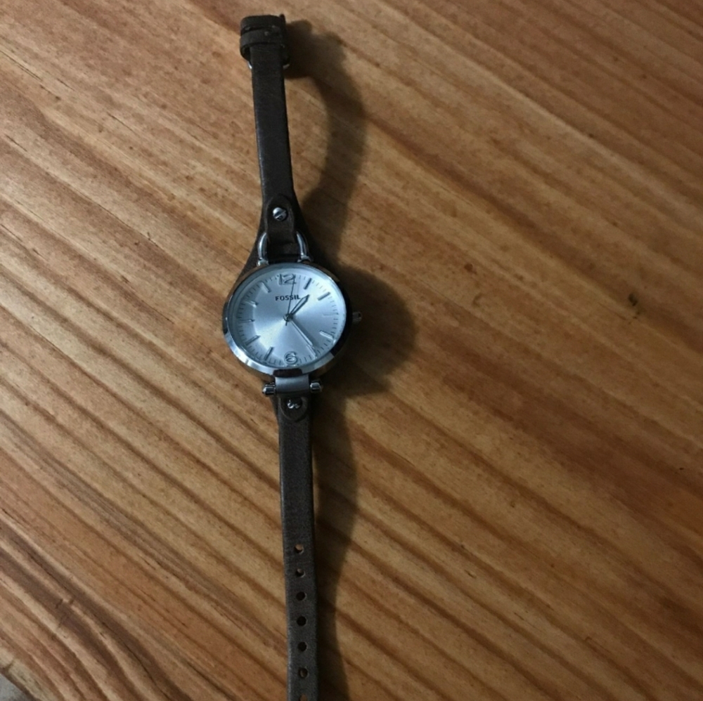 Fossil female leather watch